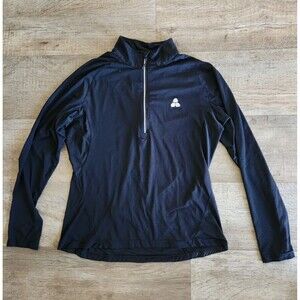 LEVELWEAR Black Golf Quarter Zip Long Sleeve Pullover Womens Size Large
